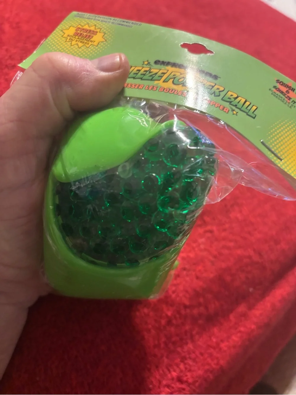 Expressions Green Frog Squeeze Popper Ball - Stress Relief Kids Toy new